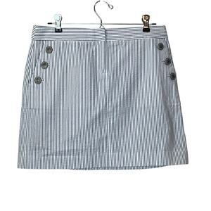 J. Crew Sailor Nautical Seersucker Striped Mini Skirt Blue/White Women's 4
